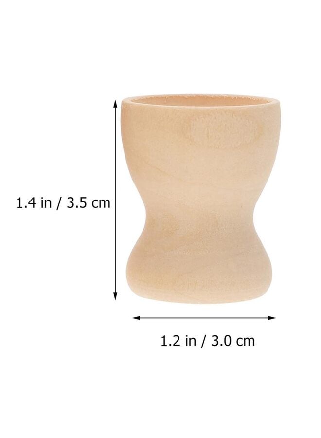 LAMAY 12Pcs Wooden Egg Cup Holder Unfinished Wooden Egg Stand DIY Wooden Egg Cups Easter Egg Display Holder DIY Unfinished Wood Crafts for Easter Party Decor - Image 2